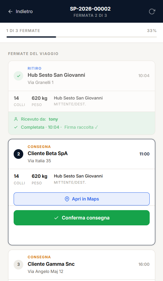 SmartPOD driver app